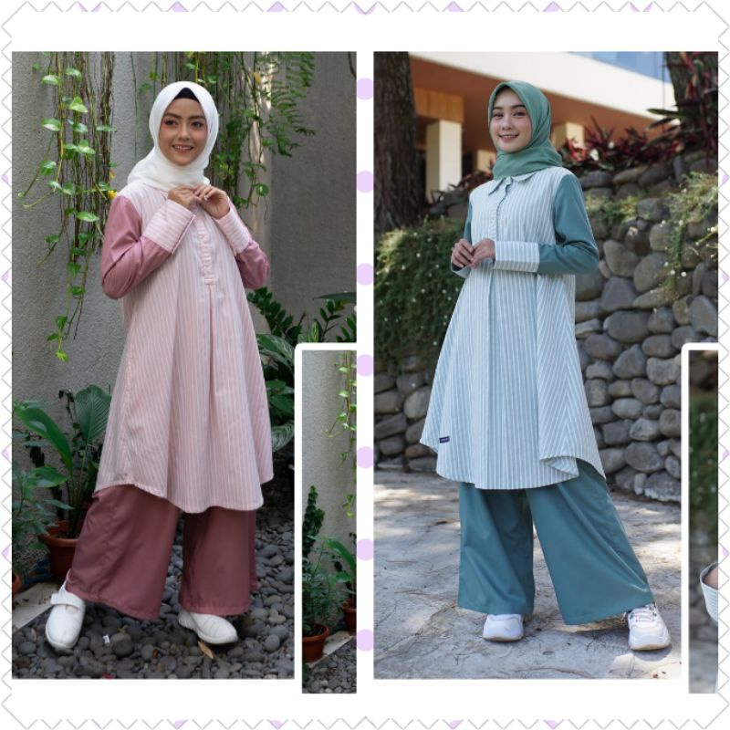 SET UPMORE ATYA STRIPPER GREEN - CAMEO GREEN ATYA STRIPPER ROSE - ASH ROSE