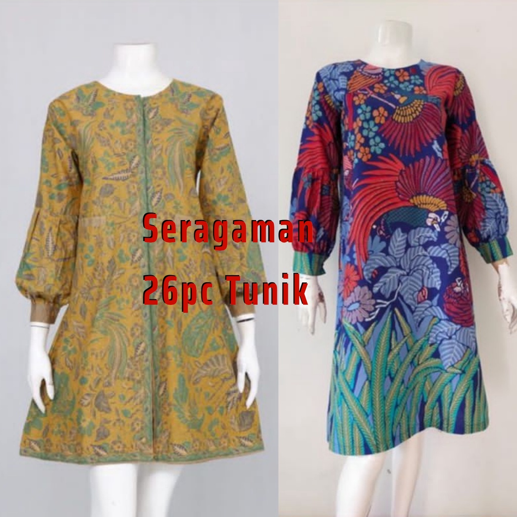 Seragaman customer tunik rumput lapis tricot