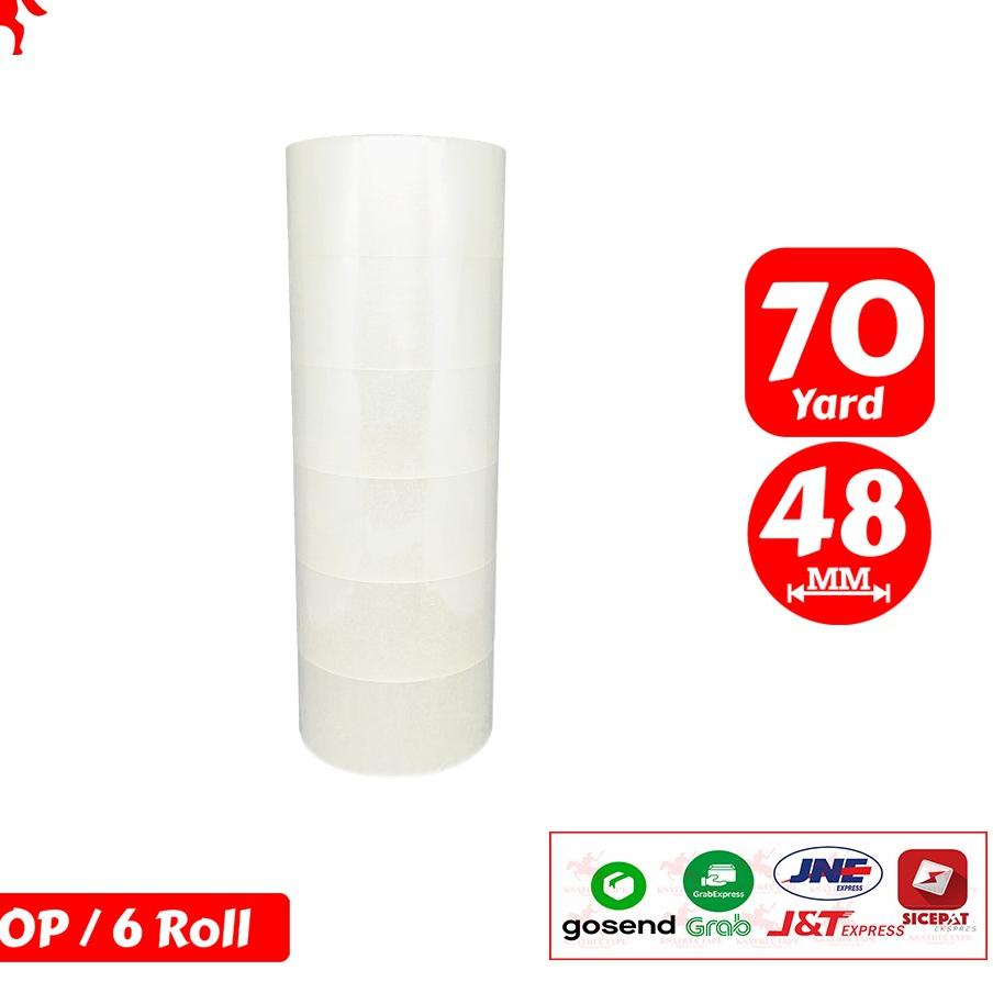 

New Arrival!![LR 037]Lakban Bening KSATRIA Tape 70 Yard (1 Slop)