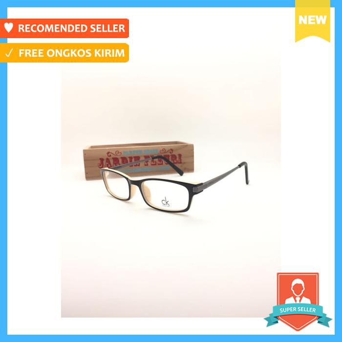 Kacamata Pria - Frame Kacamata Wanita Pria Minus Calvin Klein 7210 Hitam Bening - Aksesoris Pria