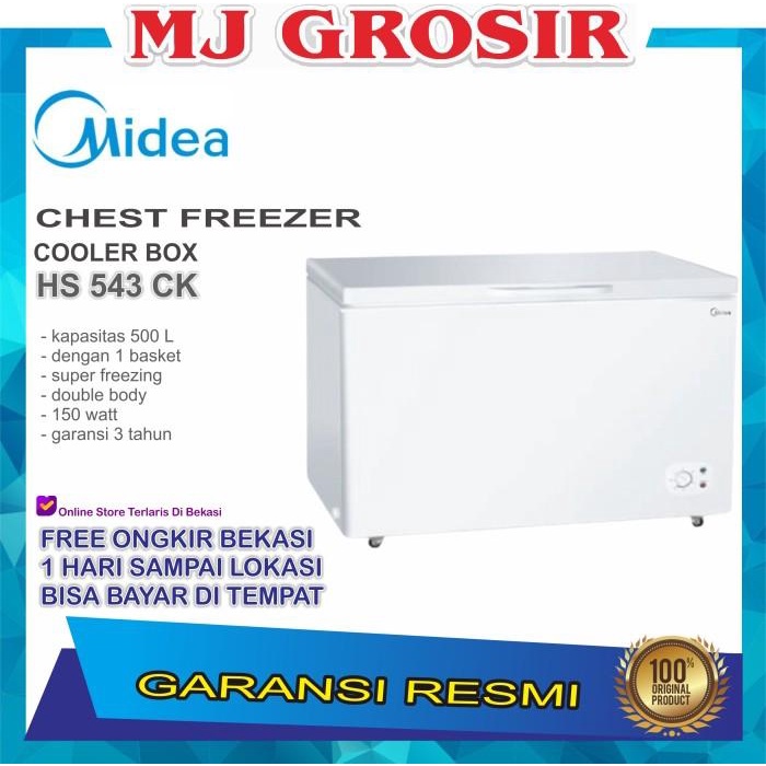 Cooler | Midea Hs 543 Ck Chest Freezer Box Hs543Ck Lemari Pembeku 500 Liter