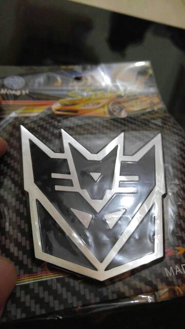 sticker transformer plat aksesoris mobil stiker