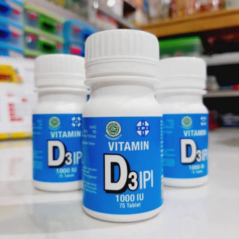 VITAMIN D D3 1000 IU IPI 75 Tablet Suplemen Multivitamin Original Murah