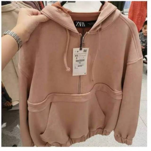 Zaira hoodie sweater moca - 4 warna