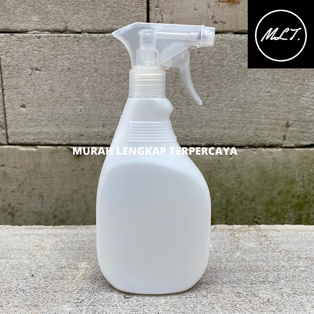 BOTOL KISPRAY HDPE 500ML NATURAL TUTUP KISPRAY NATURAL