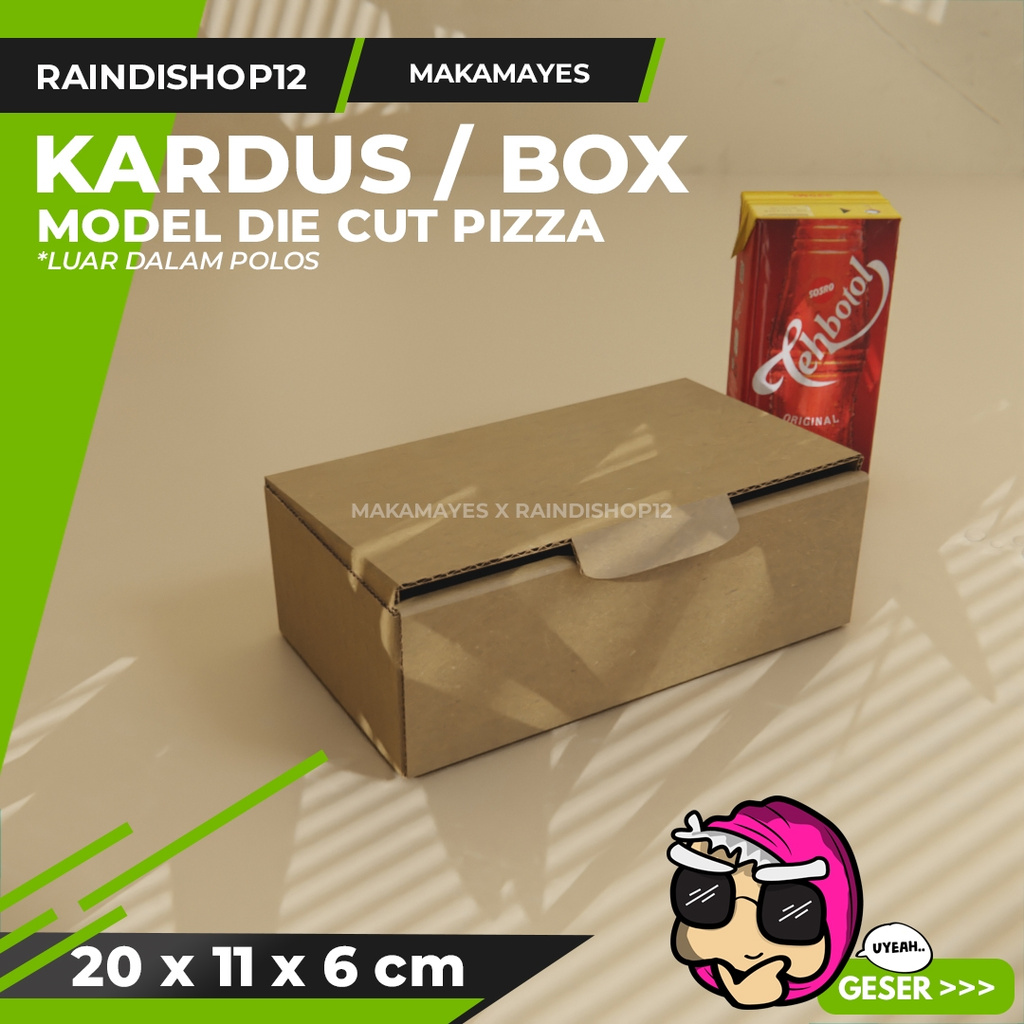 

(MIN 10 PCS) BOX 20 X 11 X 6 CM KARDUS DIE CUT PIZZA KEMASAN PACKAGING KADO