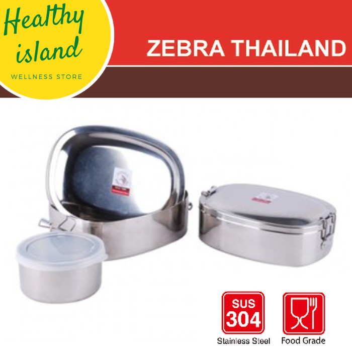 Tempat Makan Anak Stainless Steel Food Grade Zebra Kids Lunch Box