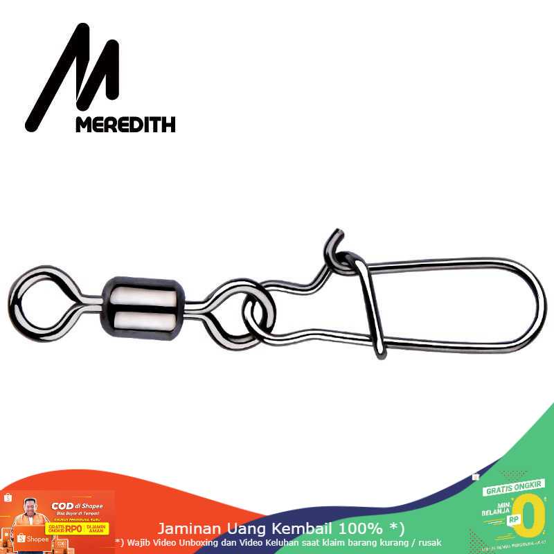 (BISA COD) RVOSTR MEREDITH Konektor Kail Pancing Rolling Snap Swivel 50PCS - MRH10