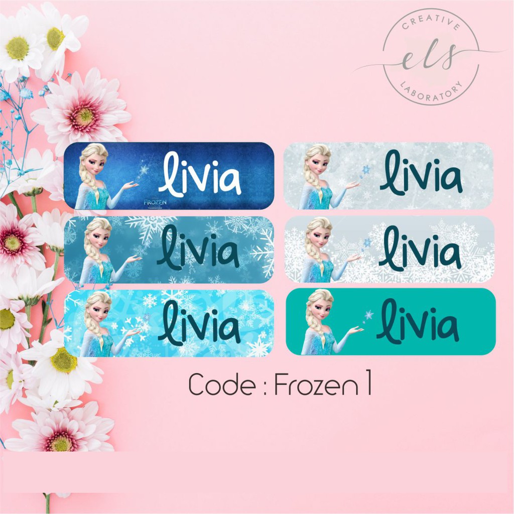

stiker label nama custom waterproof anti air