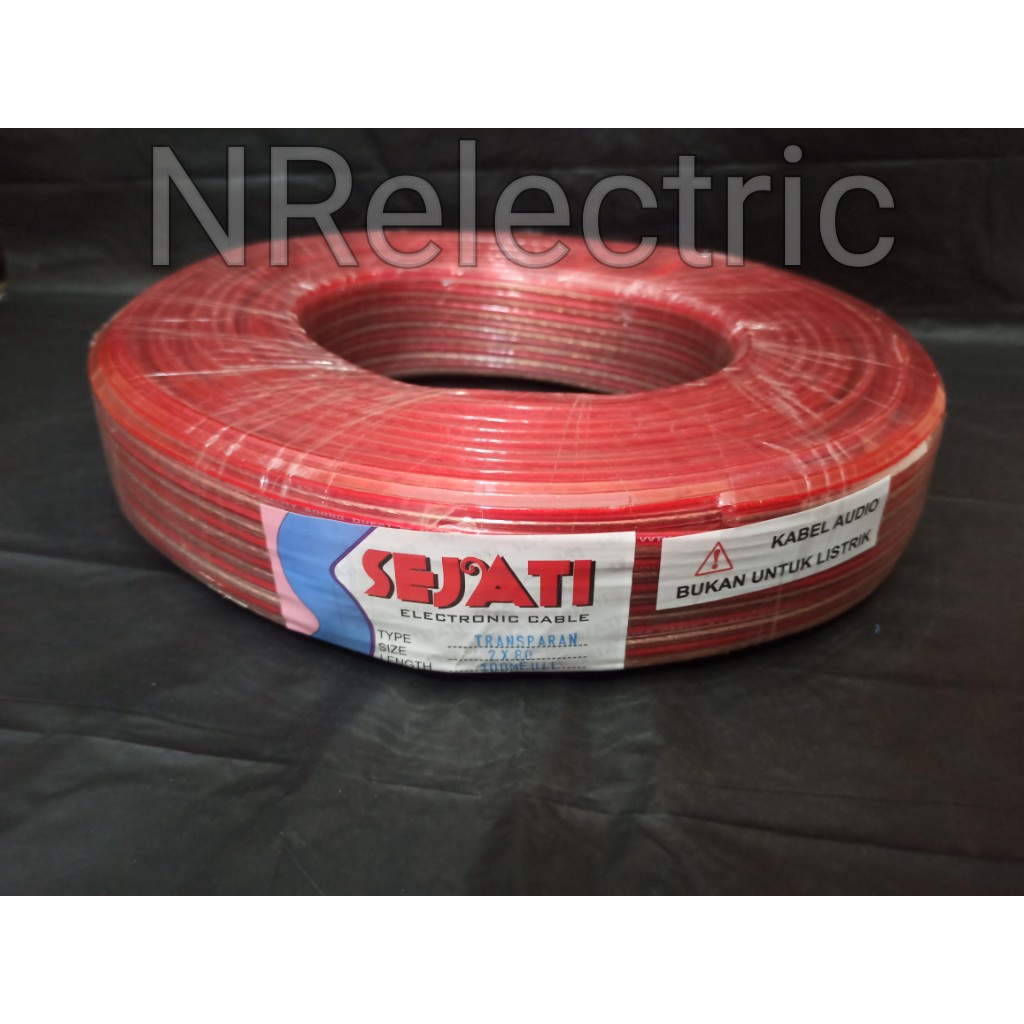 Kabel Transparan 2x80 100M FULL KABEL AUDIO 2x80 100meter