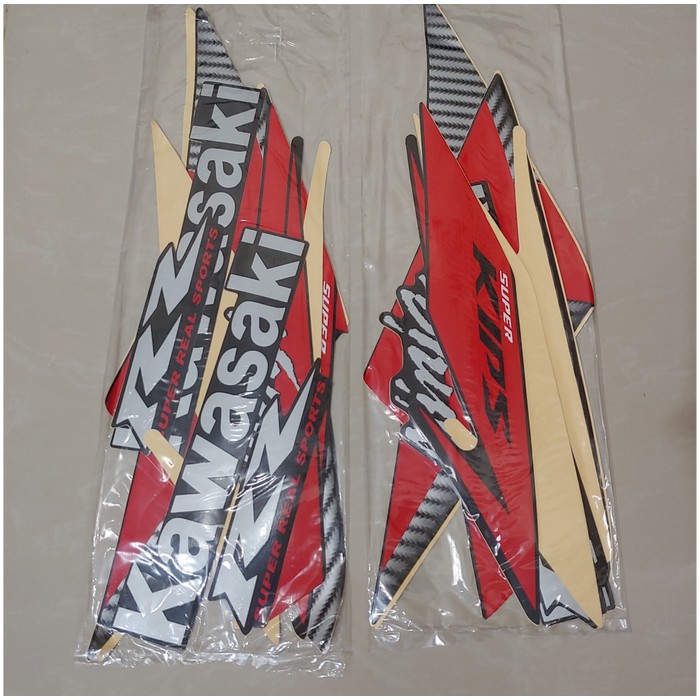 Stiker Bodi &amp; Lis Body &amp; Striping Ninja RR 2014 Hitam Merah