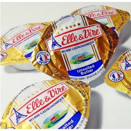 Elle Butter Portion Elle Vire Butter Elle Mentega MPAsi Salted &amp; Unsalted 10gr - Kabakids Store