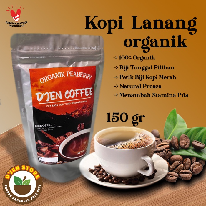 

Kopi Lanang 150gr // 100% Organik // Peaberry