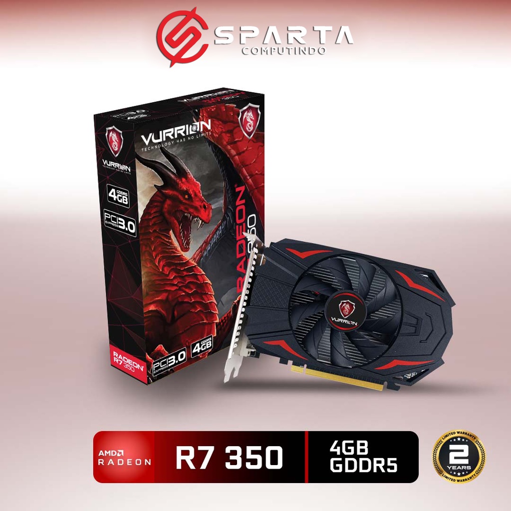 VGA Card AMD Radeon R7 350 4GB GDDR5 128 Bit Vurrion New Garansi Resmi