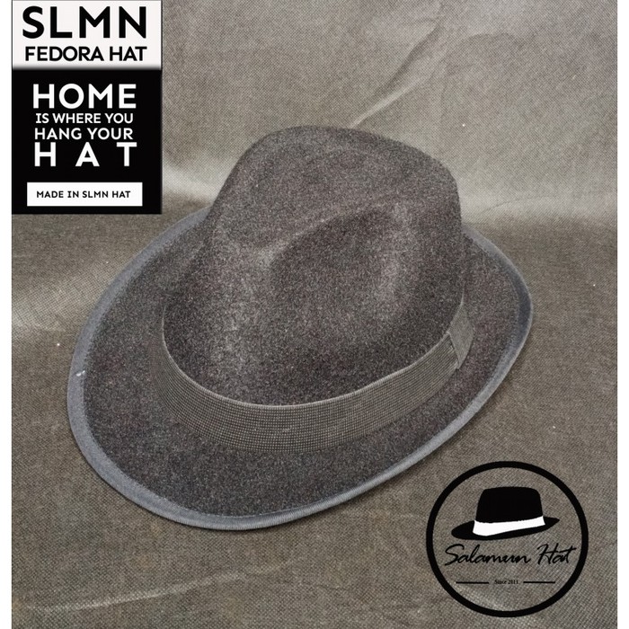 Langsung Order Fedora Hat For Women Original Salamun Hat Made in Bandung - Hitam terbaik