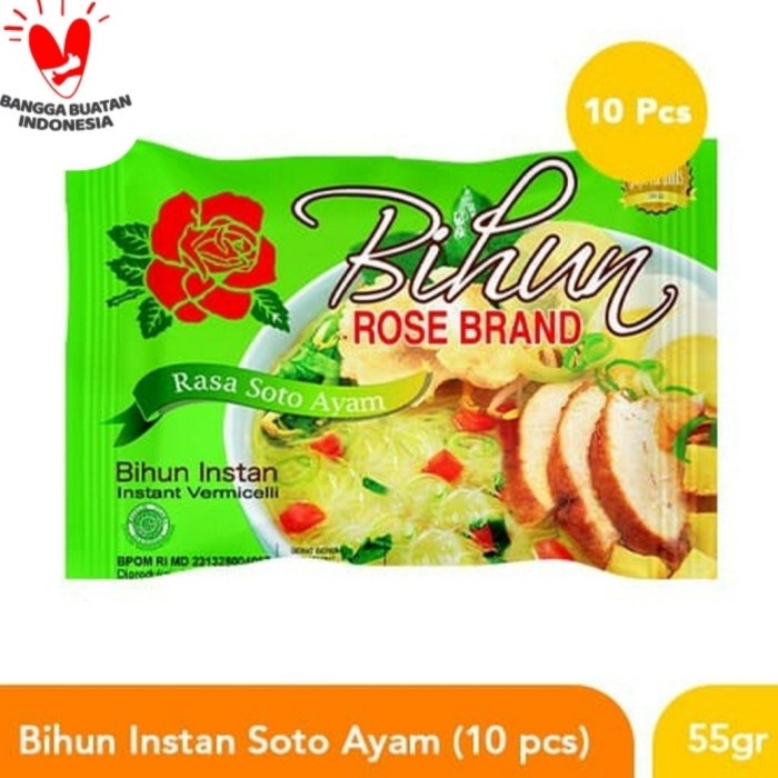 

soun-bihun- paket bihun rosebrand rose brand rasa soto ayam instant 10pcs 10 pcs -bihun-soun.