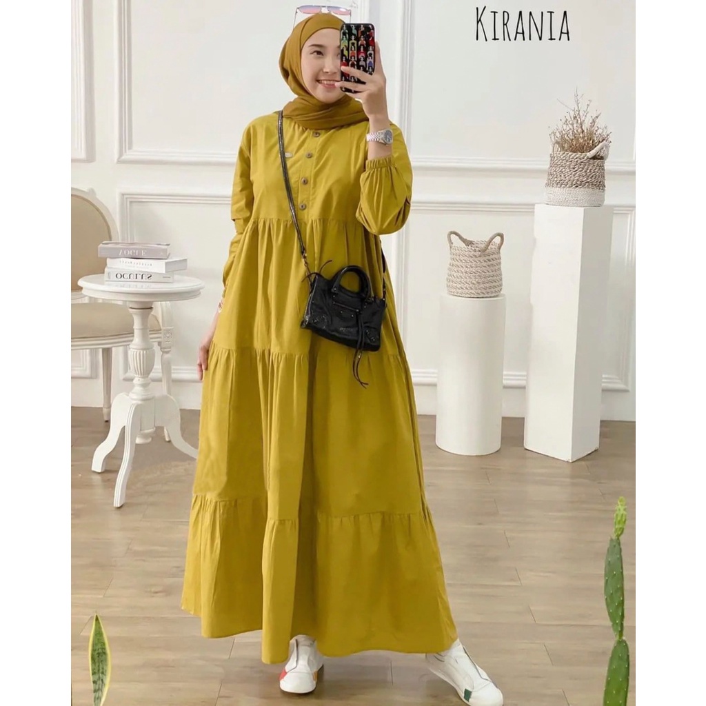 Kirana dress rayon wanita gamis rayon terbaru/gamis