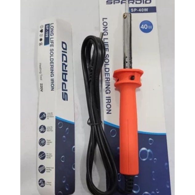 SOLDER SPARDIO 40WATT KEPALA BESAR, CEPAT PANAS ( KUALITAS BAGUS)