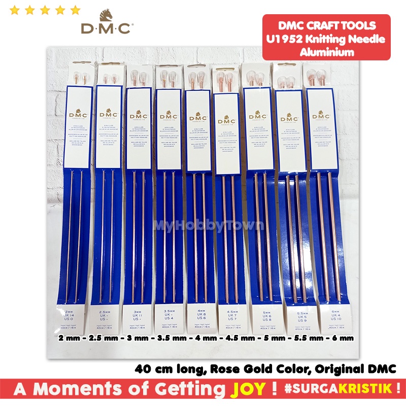 Jarum Rajut DMC Anodized Alumunium Knitting Needle U1952L