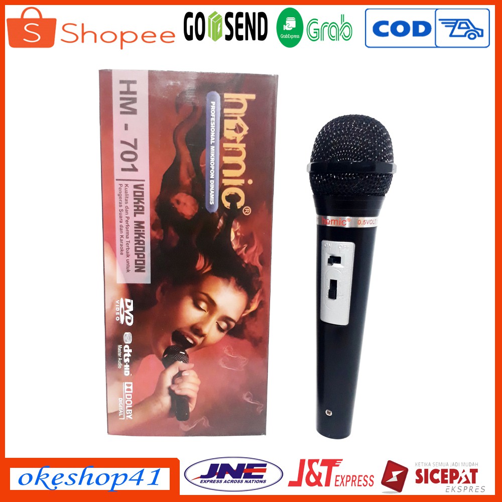 Mic homic HM-701 mikropon with volume suara microphone