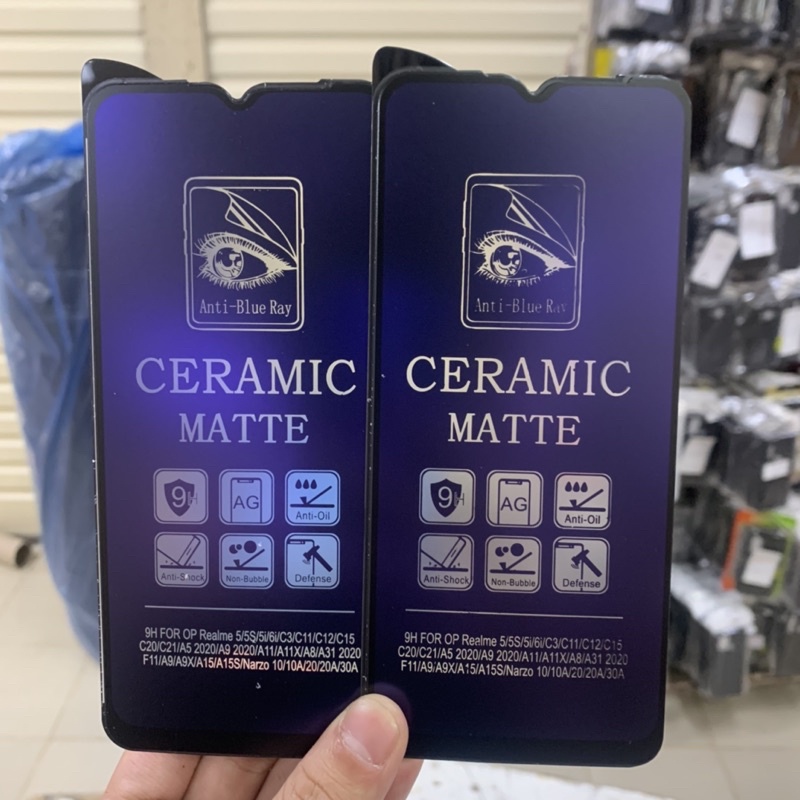 Ceramic Glass Samsung Galaxy A12 A02 A02s A32 4G New - Matte Anti Blue Ray Screen Protector - UA