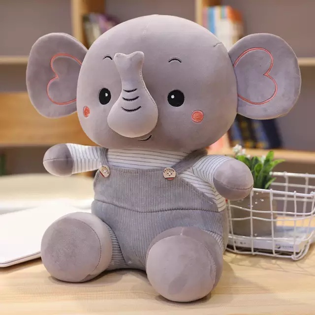 TERBARU !! Boneka Gajah Pake Baju Lucu Imut Ukuran 50 cm / Mainan Mewah Lucu Gemesin