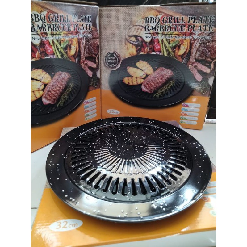 Smokeles Barberque Grill Pan Alat Pemanggang Bbq Non Stick  32 Cm Smokeless