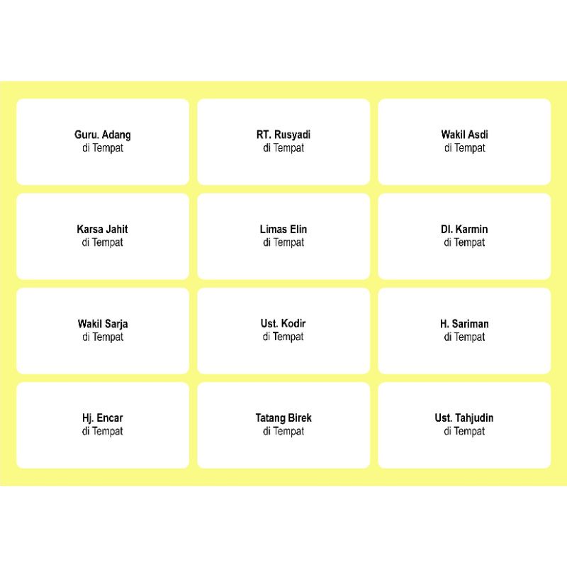 

Cetak Print Label Undangan No 103 / Print Nama Label Undangan