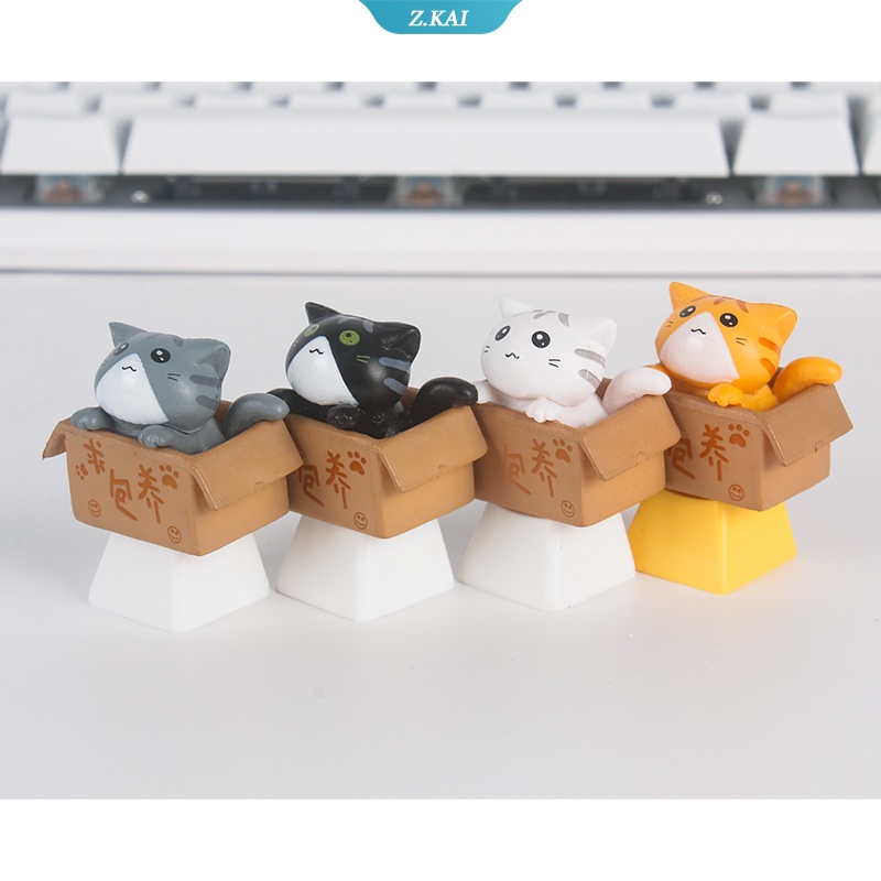 Keycap keyboard Mekanik Motif Kartun Kucing Lucu DIY