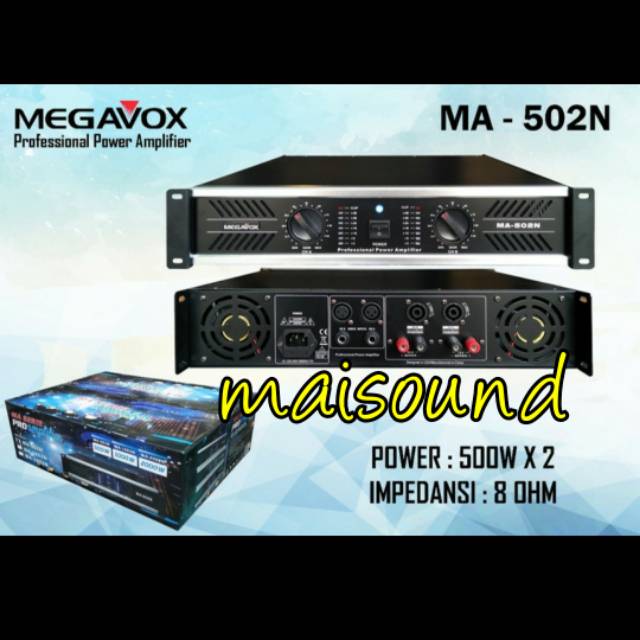 POWER AMPLIFIER MEGAVOX MA 502N BARU AMPLI MEGAVOX MA502N ORIGINAL