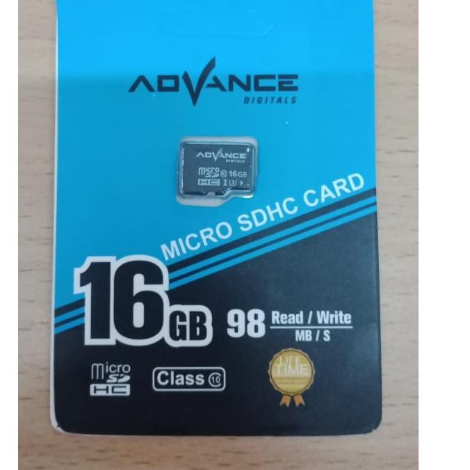 MICRO SDHC ADVANCE 8GB, 16GB, 32GB CLASS10 MEMORY CARD