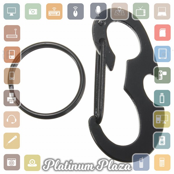 Relefree Black Beetle EDC Carabiner Stainless Steel with Bottle Opener - XT-11 - Black`6FMX4K-