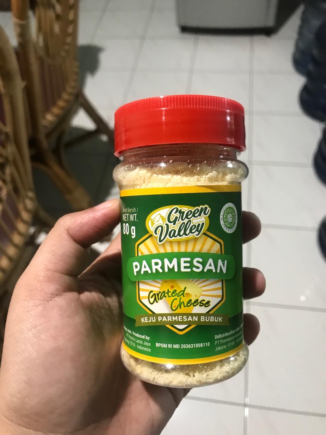 Green Valley Parmesan Grated Cheese (80 Gram) / Keju Parmesan Bubuk