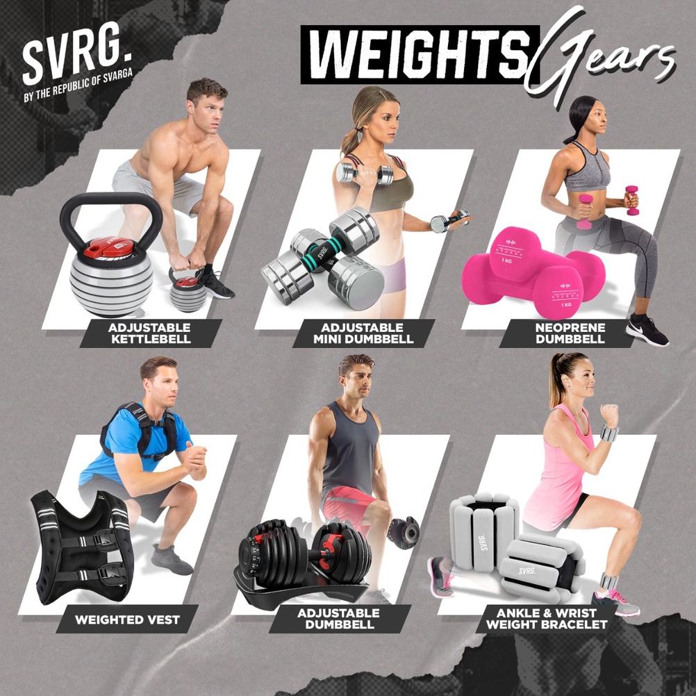 Svarga Adjustable Weighted Vest - Wrist & Ankle Weight - Rompi Beban