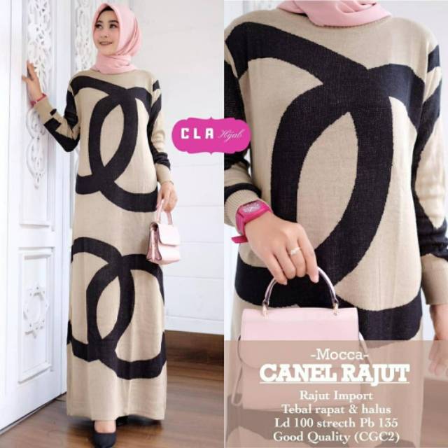 Canel maxy Rajut maxi wanita gamis rajut gamis wanita gamis jumbo long dress jumbo longdress jumbo