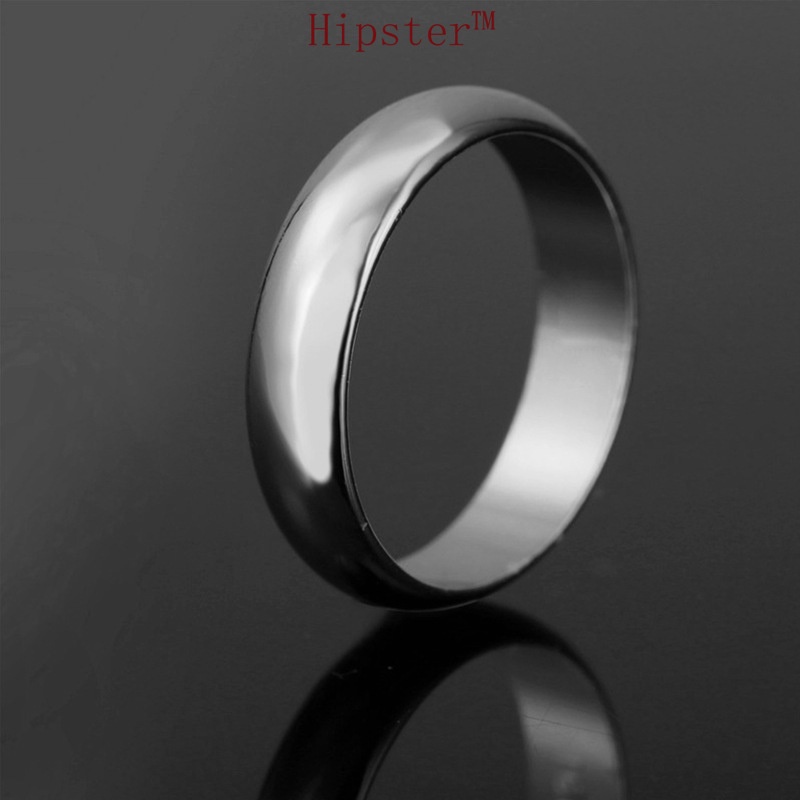 European and American Fashion Minimalist Personality Characteristic 24K Gold Aperture Couple Ring