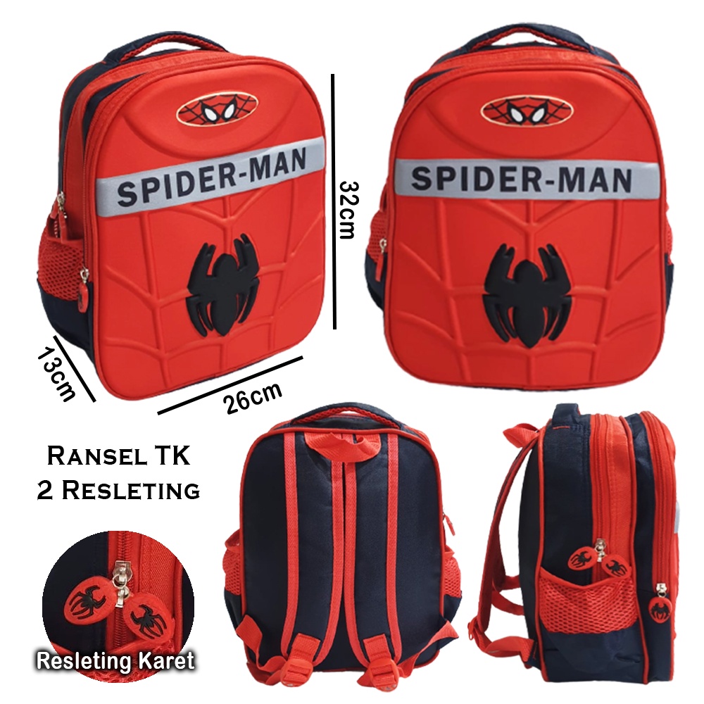Tas BackPack Ransel Sekolah TK Atau PG  Karakter Anak Laki Laki Motif 3D Body Timbul  - 2013