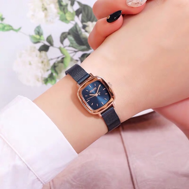 JULIUS JA-1148 Official Store Jam Tangan Rantai Square Bagsomnia Ladies Fashion Korea