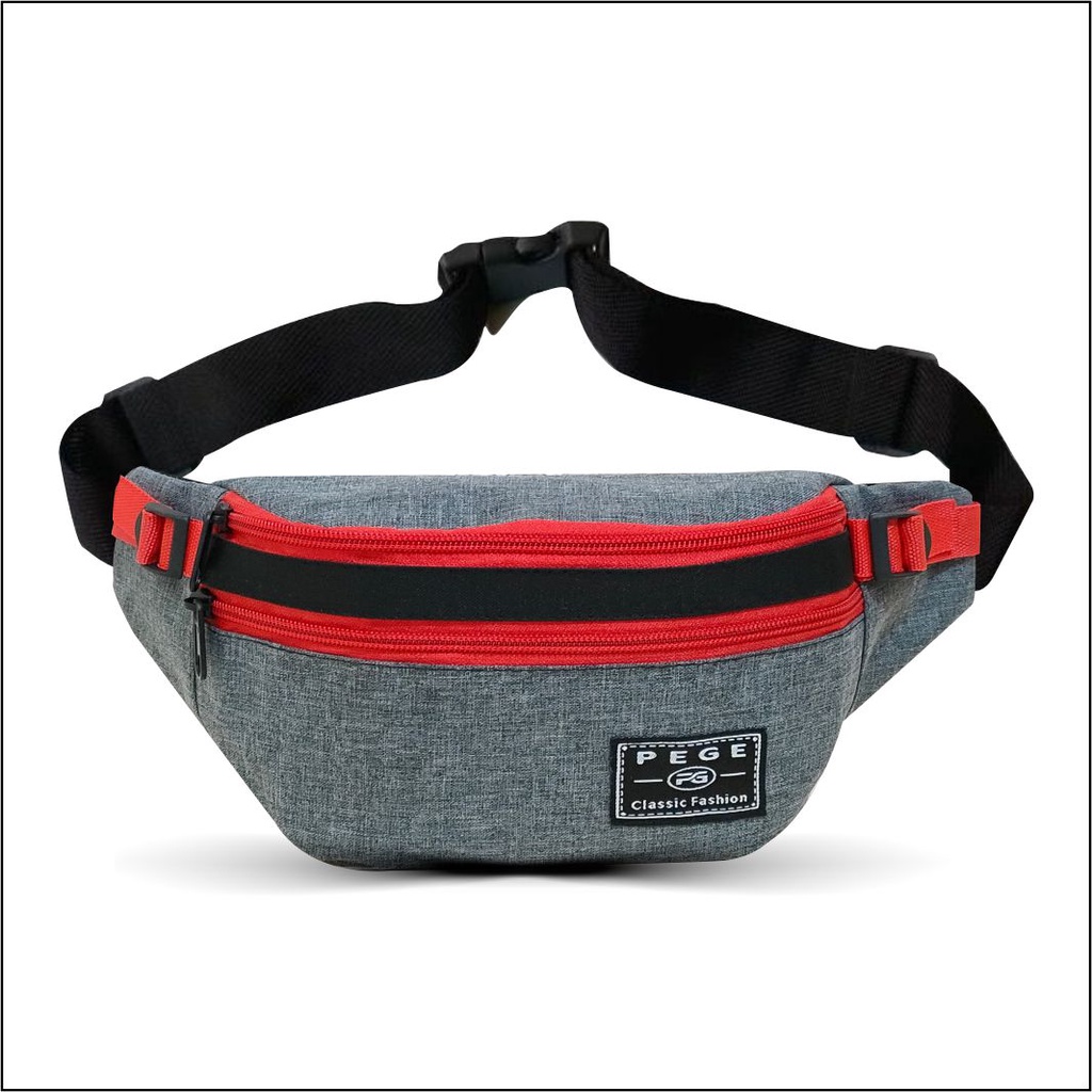 Tas Selempang Waistbag Pria PEGE Model Trendy Casual Bahan Tebal Bisa Untuk Tas pinggang - PG 8917
