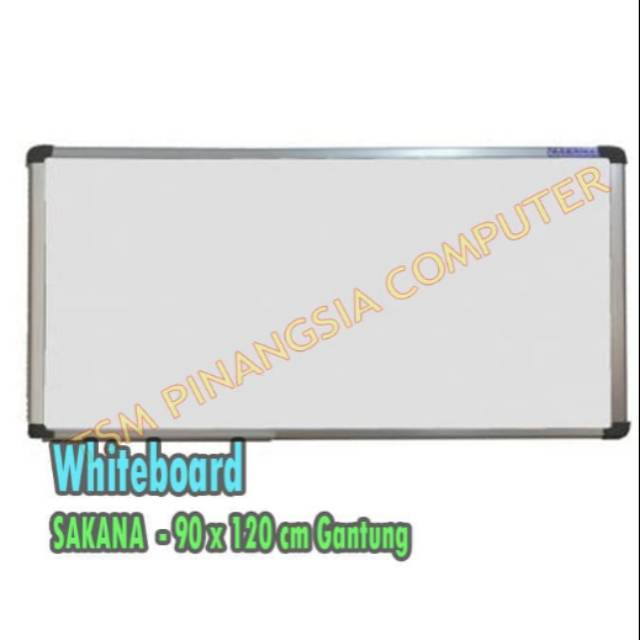 

Whiteboard Sakana 90x120cm papan tulis whiteboard gantung