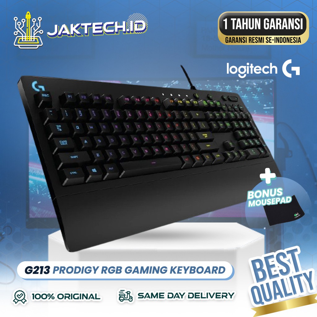 Logitech K213 Gaming RGB Keyboard +BONUS MOUSEPAD / GARANSI RESMI