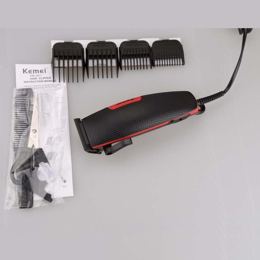 Kemei Alat Cukur Elektrik Hair Trimmer Shaver KM4801 MERAH