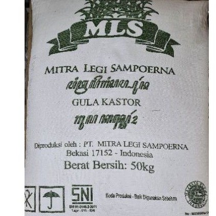 

Caster Sugar MLS / Gula pasir Putih halus 50kg