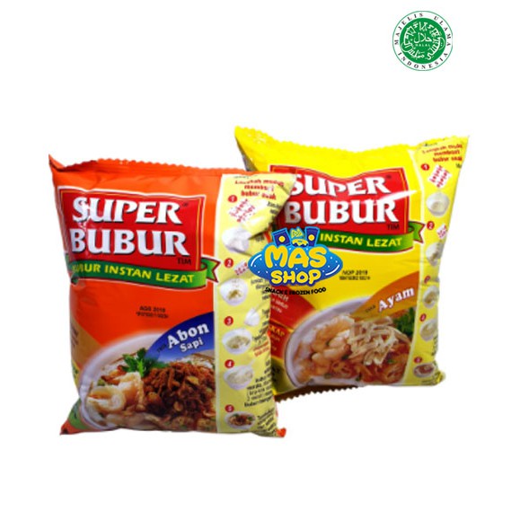 

Buryam mayora Super Bubur 45 gr Bubur Instan Lezat Bubur Ayam Abon Single mang dudung ecer breakfast makanan pagi