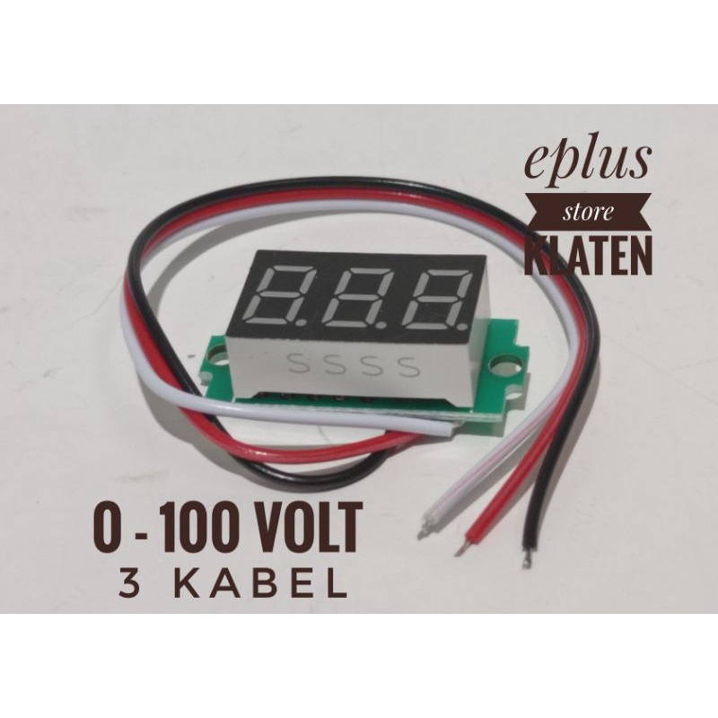 DC voltmeter 0-100 V mini 3 kabel 0.36&quot; Digital volt meter