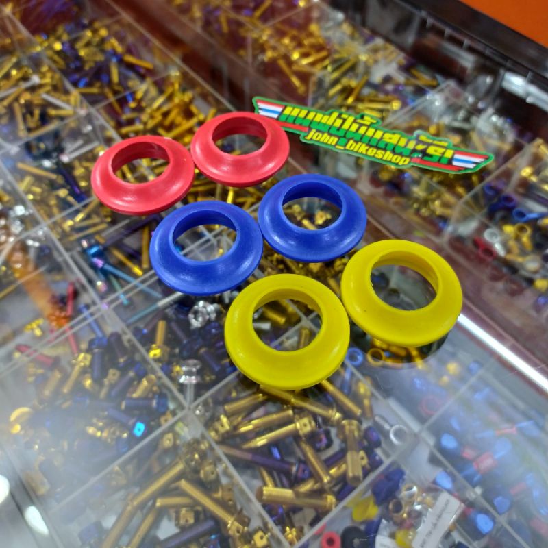 sil seal debu shock depan warna kuning biru merah as 26 rt stage beat scoopy vario mio satria dll