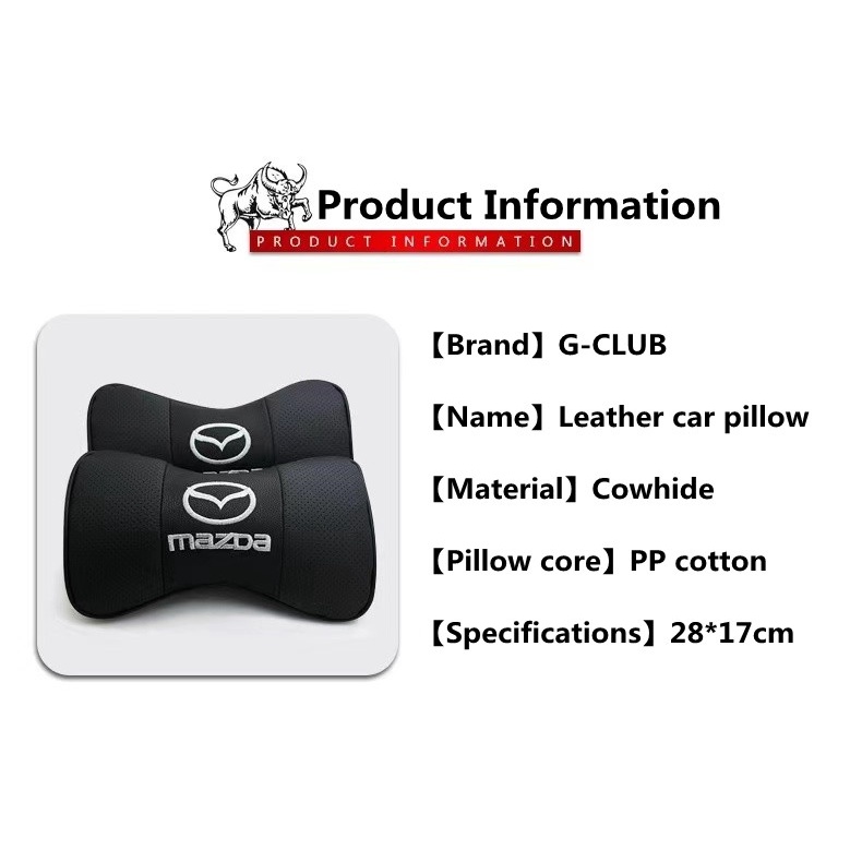 G-club Bantal Sandaran Kepala Bahan Kulit breathable Untuk Mazda