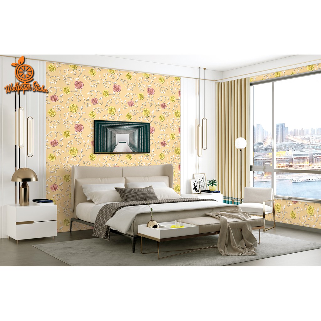 Wallpaper Dinding Aesthetic / Wallpaper Dinding 3D Wallpaper Dinding Motif 45cmX9m HOMELIVING