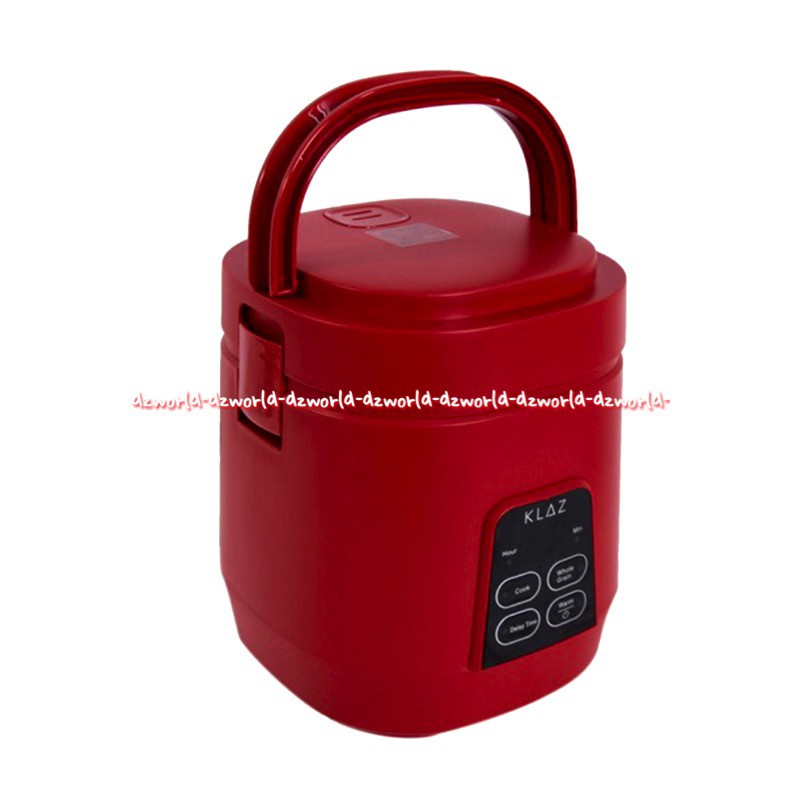 Klaz Rice Cooker Mini Digital Red Warna Merah 0.3L Travelling Alat Memasak Nasi Travel Klas