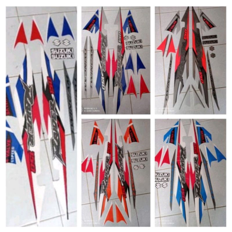 Striping/striker Satria Fu CBU motif raider 2005-2008 kualitas sama seperti original